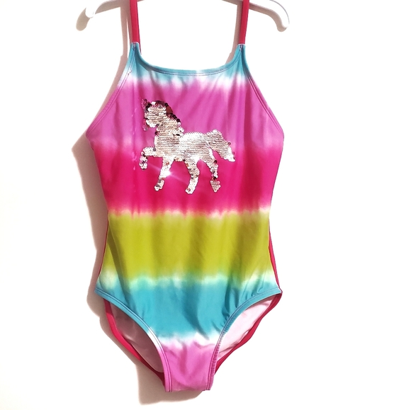 Cat & Jack Other - 4for20 Flippy Sequins Unicorn bathing suit 7/8